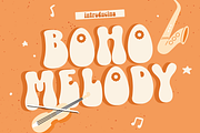 Boho Melody - Groovy Typeface, a Sans Serif Font by HipFonts (Thumbnail 1 of 10)
