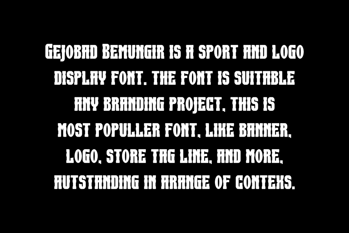 Gejobad Bemungir - Sport Athletics, a Slab Serif Font by QR Design Studio (Photo 4 of 6)