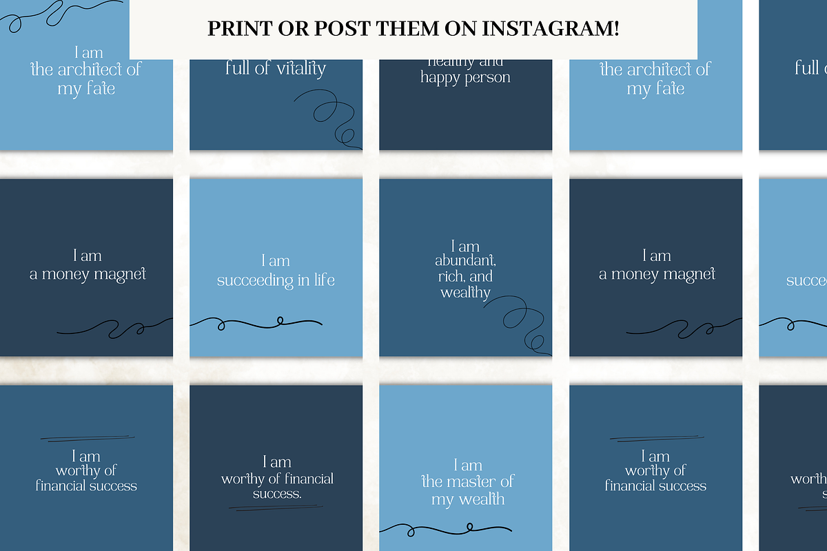Affirmation Card Deck Canva Template, a Templates & Theme by Digital By Nikoleta (Photo 3 of 10)
