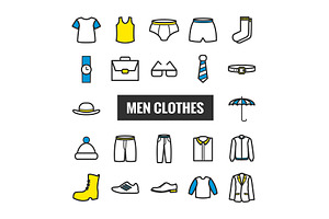 44 Vector Men & Women Clothes Icons