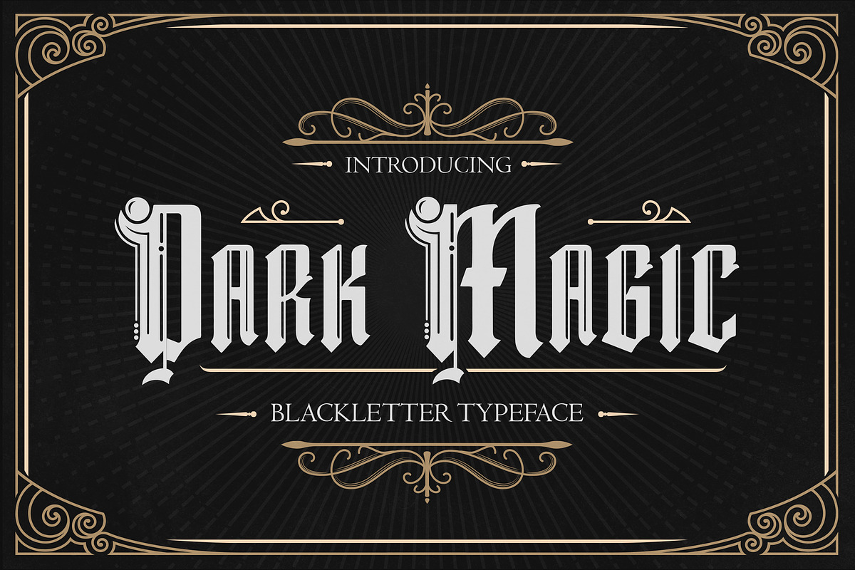 Dark Magic – Blackletter Typeface, a Blackletter Font by Typefactoryco (Photo 1 of 10)