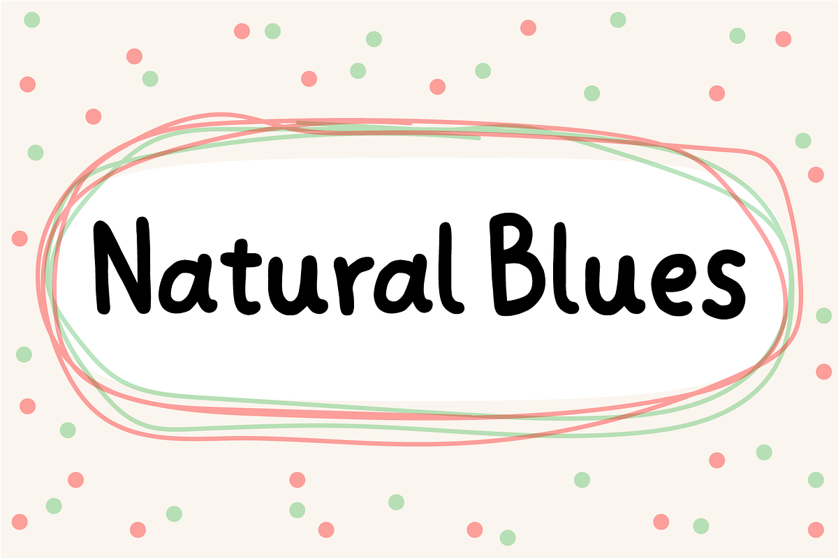 Natural Blues font, a Sans Serif Font by pizzadudedotdk (Photo 1 of 4)