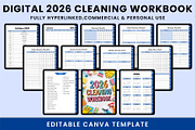 Digital 2026 Cleaning Workbook, a Stationery Template by Shumaya (Thumbnail 1 of 4)