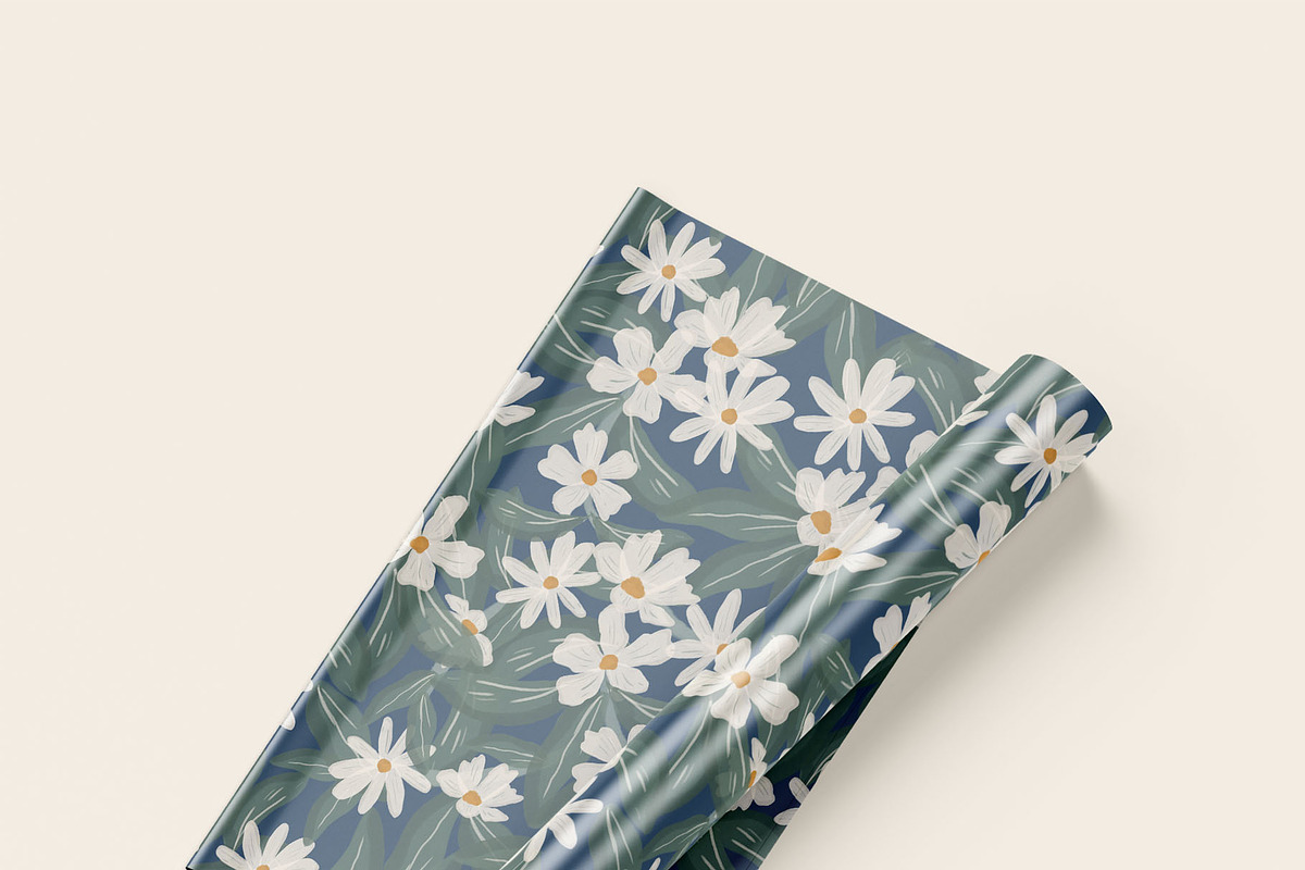 Daisy cosmos floral seamless pattern, a Pattern Graphic by lilovwishes (Photo 3 of 3)
