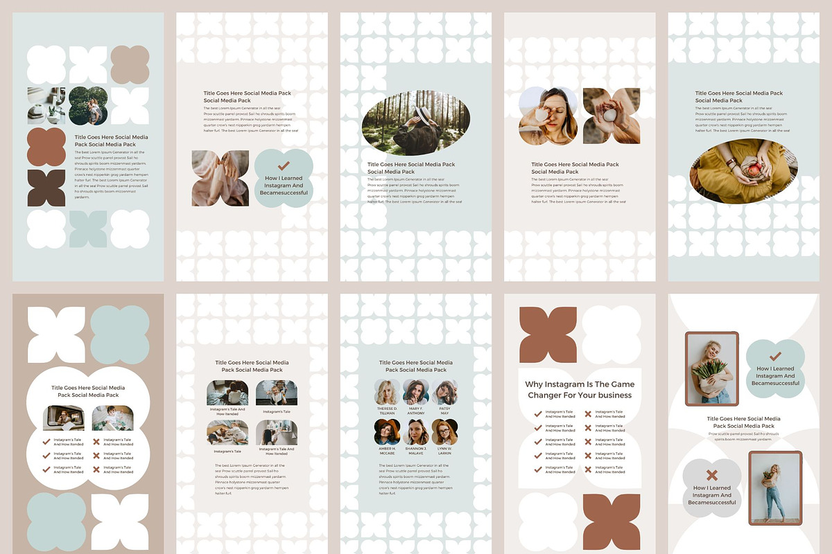 Instagram Template Canva Pack Mint, a Social Media Template by Keikoya (Photo 18 of 21)