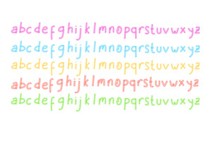 Display Neon Alphabet Colors EPS10