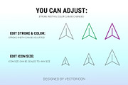 Navigation and gps outline icon set, an Outline Icon by Icons (Thumbnail 3 of 3)