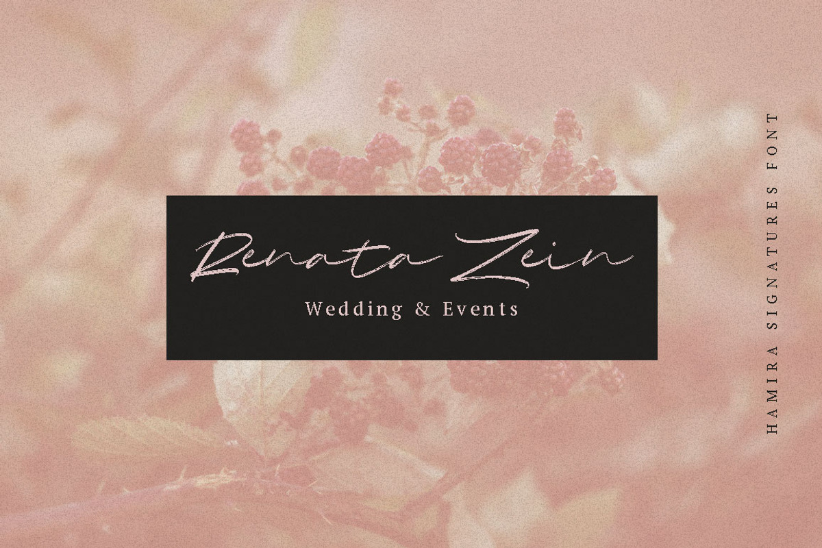 Hamira - Signature Brush Font preview 6