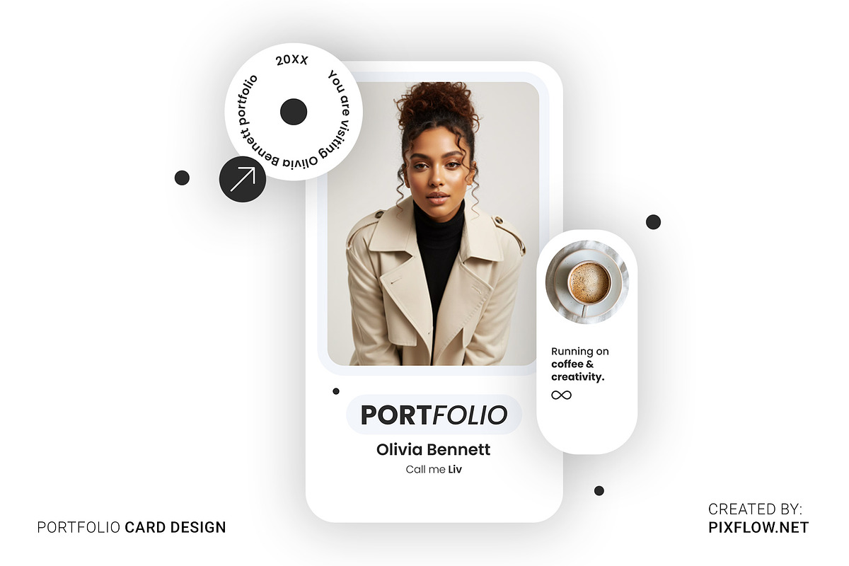 Portfolio Card Design, an UI Kit Template by Pixflow (Photo 4 of 11)