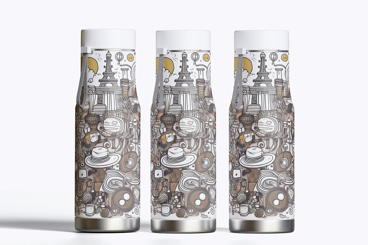 Reusable Water Bottle mockup part 01, a Packaging Mockup by Ambo Ampeng (Photo 11 of 11)