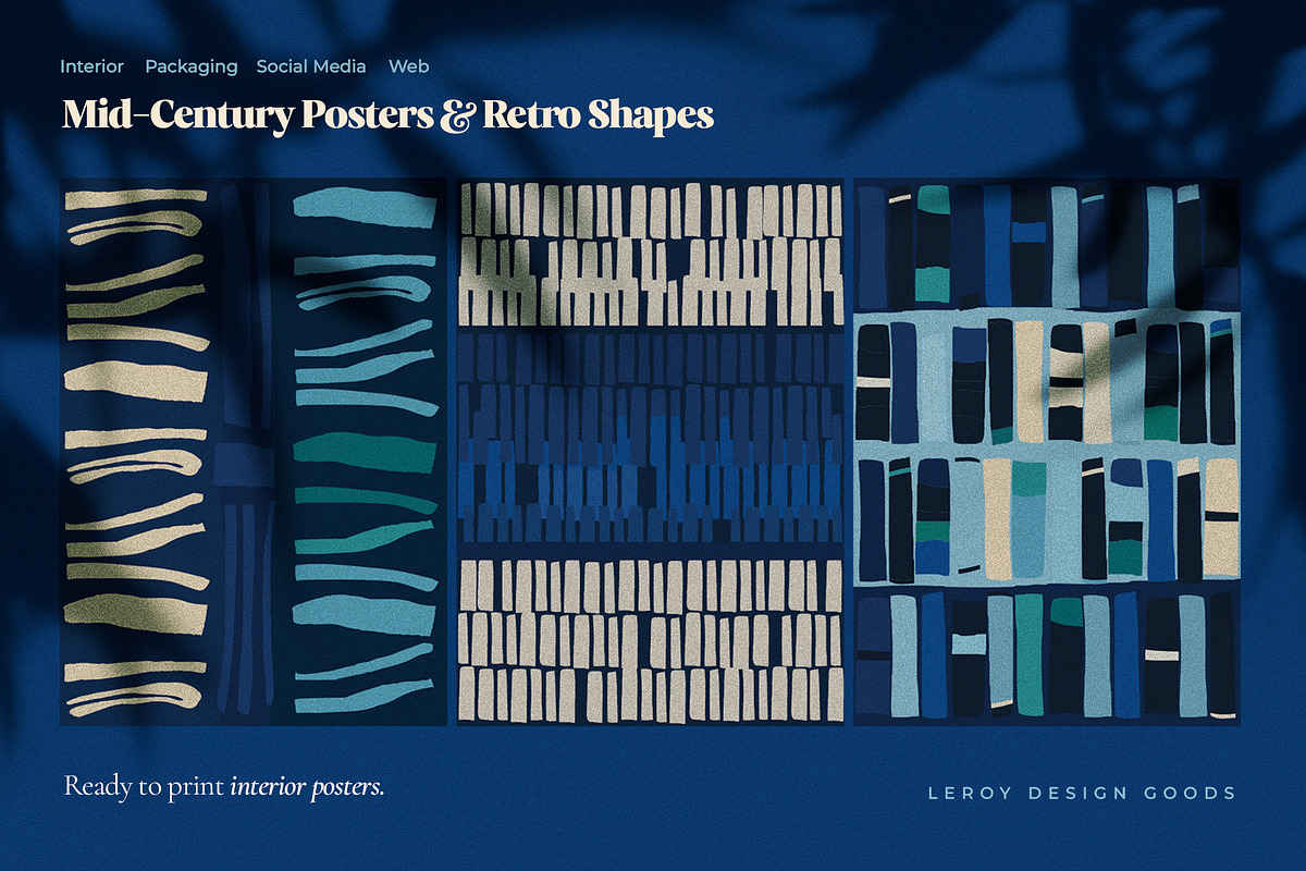 Mid-Century Posters & Retro Shapes 1, a Graphic by LEROY Design (Photo 3 of 10)