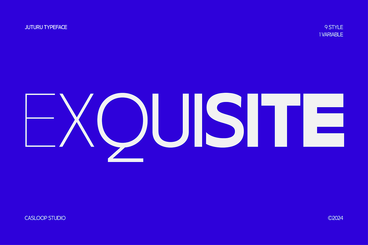 Juturu | Geometric Variable 9 Fonts, a Sans Serif Font by Casloop Studio (Photo 7 of 9)