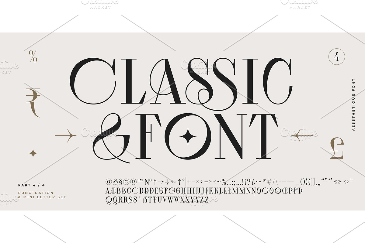 Classic Alphabet, letter set, an Object Illustration by Foxys Graphic