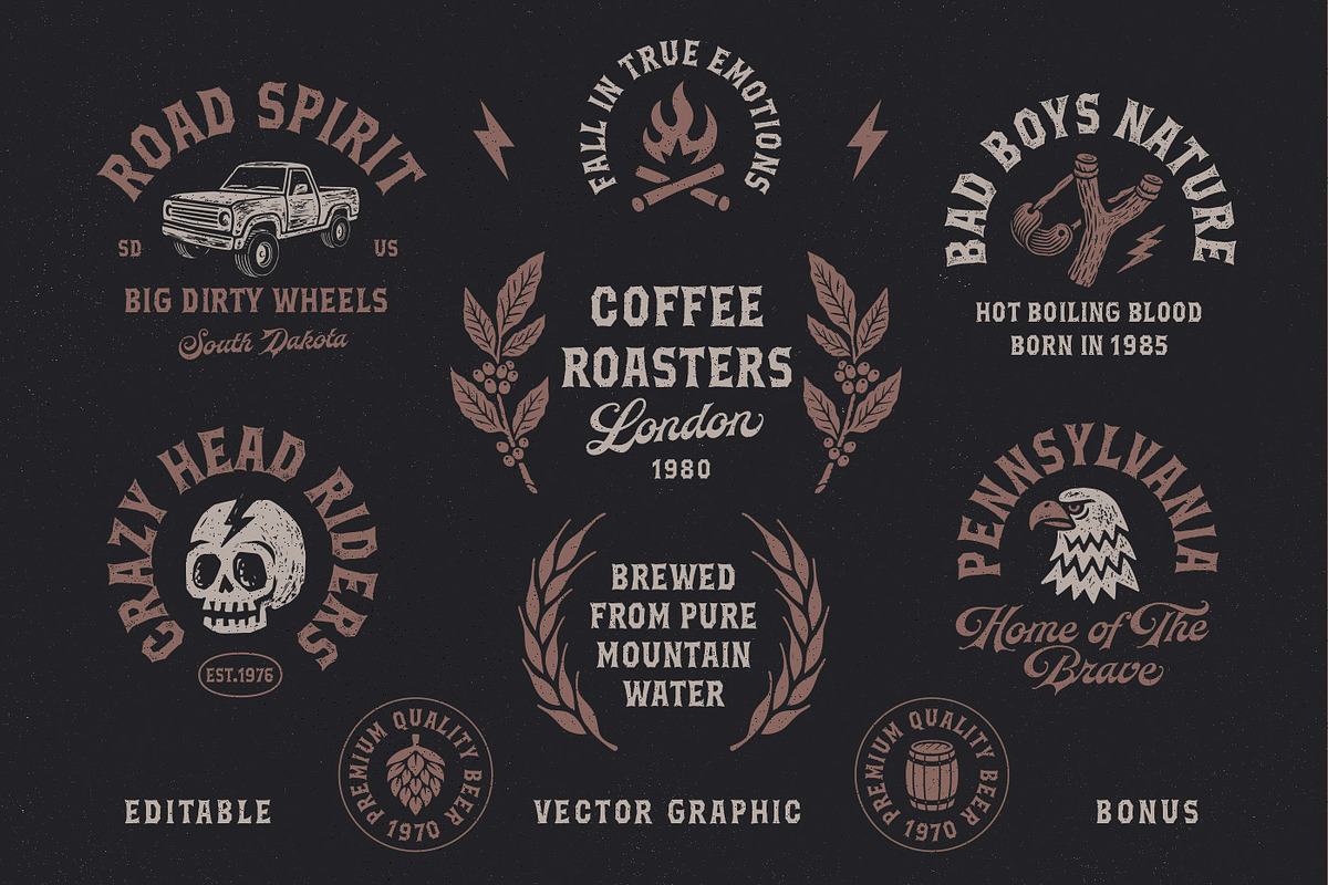Brokson Script & Serif + Extras, a Serif Font by Andrey Sharonov (Photo 14 of 20)