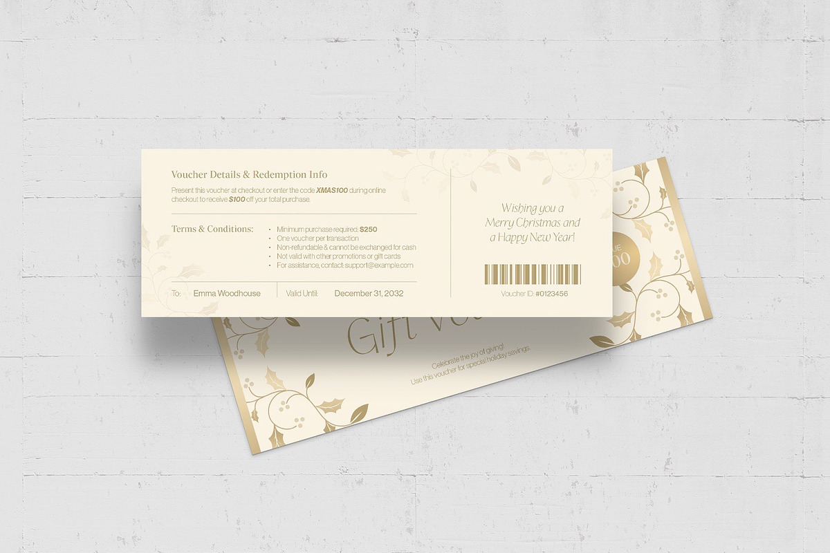 Christmas Gift Voucher & Coupon, a Stationery Template by BrandPacks (Photo 5 of 5)