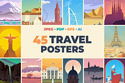 Travel Posters Collection., an Illustration by Red Monkey (Thumbnail 1 of 8)
