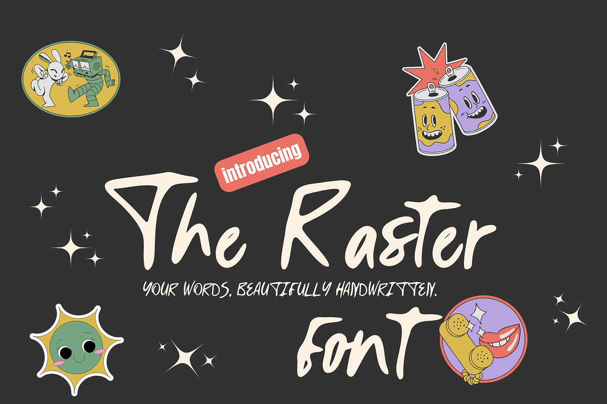 The Raster Font, a Handwritten Font by portype (Photo 1 of 11)