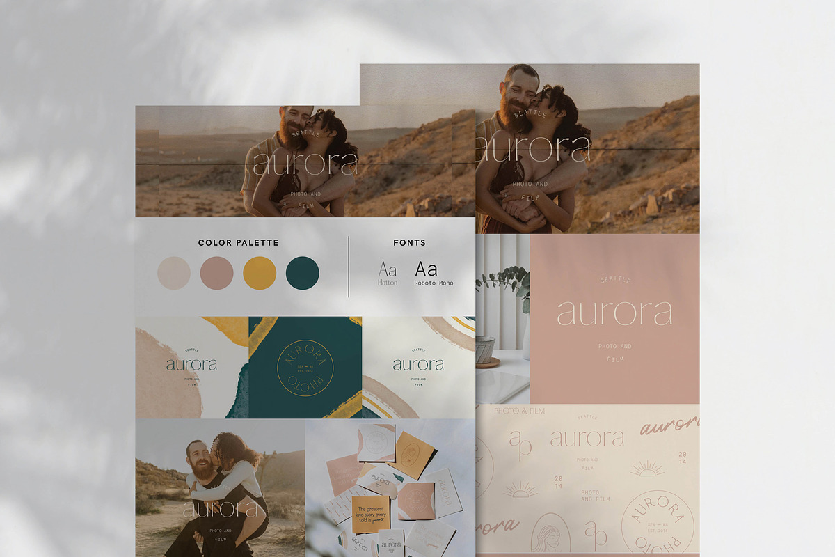 Modern Brand Board Templates, a Templates & Theme by StudioSage (Photo 1 of 7)