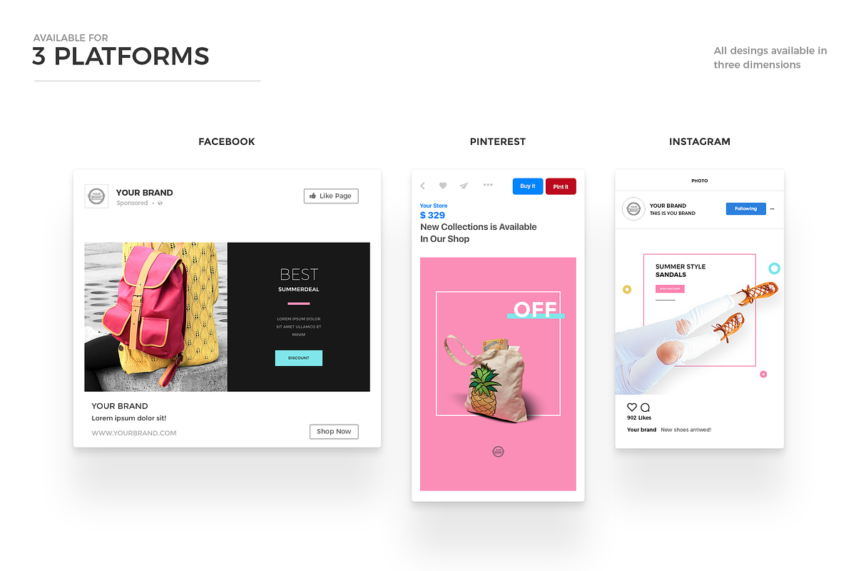 InstaBoss Social Media Pack, a Social Media Template by Skewline (Photo 9 of 11)