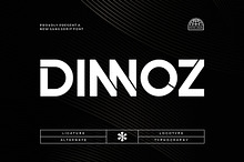 Dinnoz || Futuristic Sans Serif Font