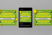 Green Doodle Charity Flyer Set, a Flyer Template by graphicook (Thumbnail 3 of 4)