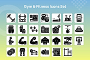 Gym & Fitness Icons Set - Glyph, a Solid Icon by Kmg Design (Thumbnail 2 of 2)
