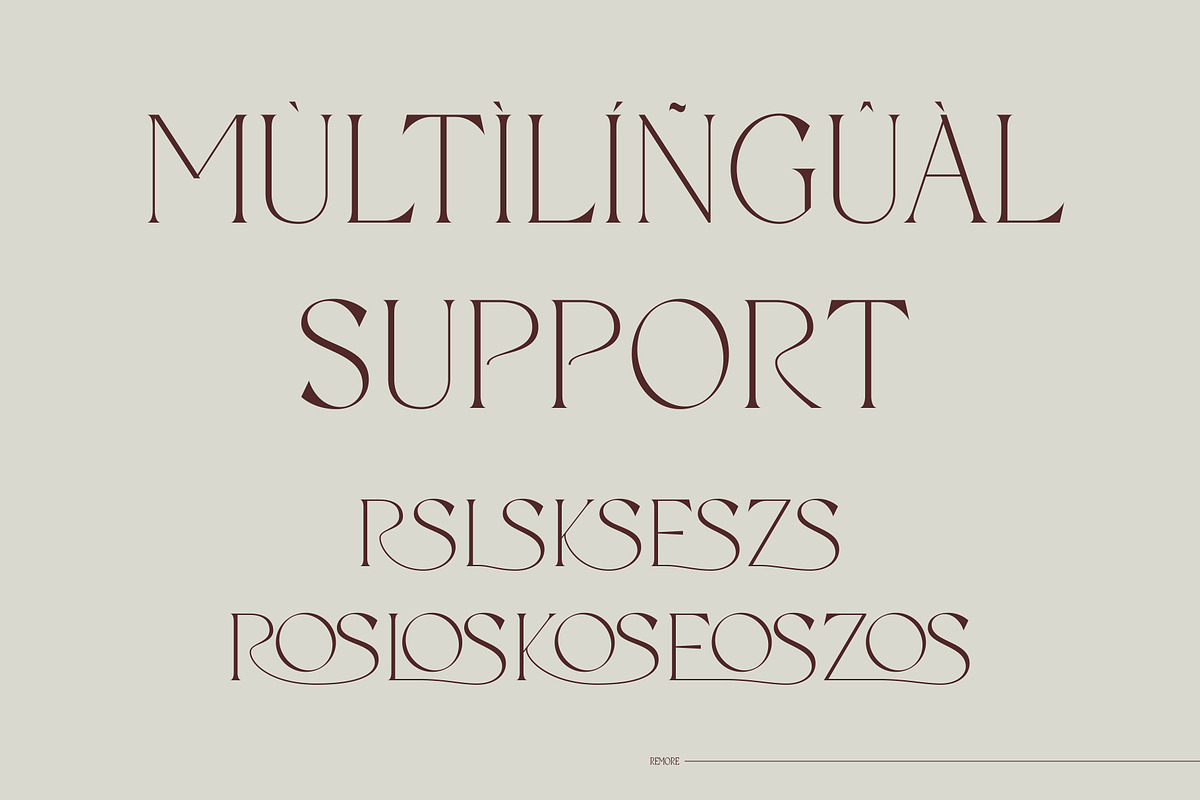 Remore | Modern And Elegant Serif, a Serif Font by Muflieart (Photo 10 of 10)