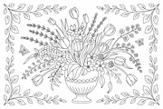 Floral  Bouquet Coloring Book, a Graphic by balal (Thumbnail 10 of 11)