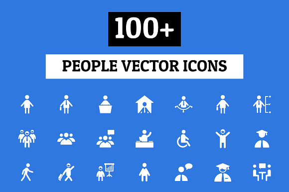 100 People Vector Icons