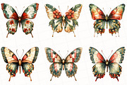 Christmas Butterfly Clipart, an Illustration by OK Design (Thumbnail 4 of 5)