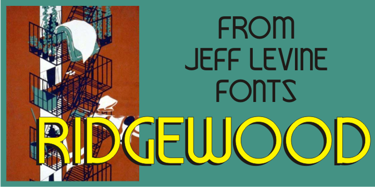 Ridgewood JNL, a Font by Jeff Levine Fonts