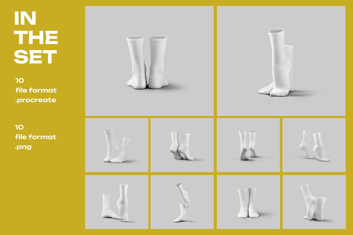 High Socks Mockup For Procreate, a Bottom Mockup by Grow Design Craft Studio (Photo 6 of 6)