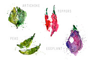 Oh My Veggies! | Watercolor set, a Food Illustration by Blue Ink Studio (Thumbnail 3 of 3)