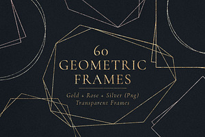 Gold Geometric Frames Png Overlays