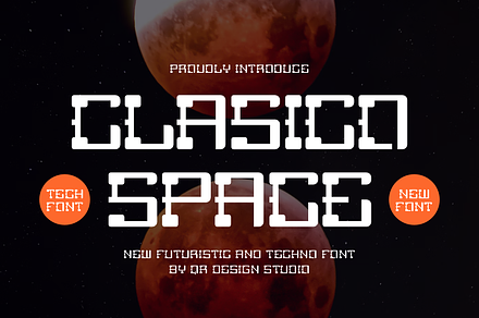 Clasico Space - Cyber & Tech Font, a Serif Font by QR Design Studio