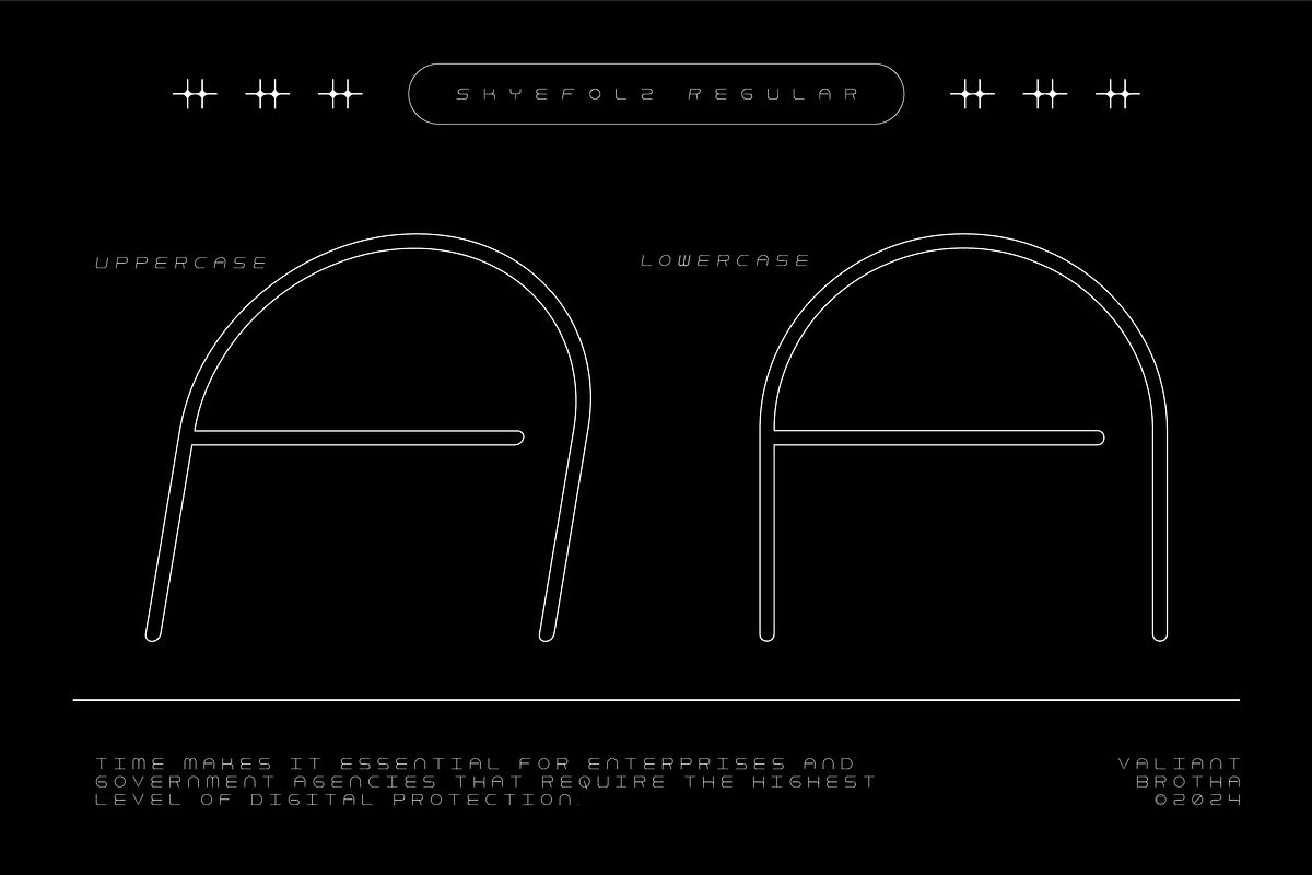 VB SkyeFolz - Futuristic Font, a Sans Serif Font by VALIANTBROTHA (Photo 6 of 9)