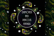 Diamonds in peacock feathers, an Object Graphic by artabramova (Thumbnail 1 of 9)