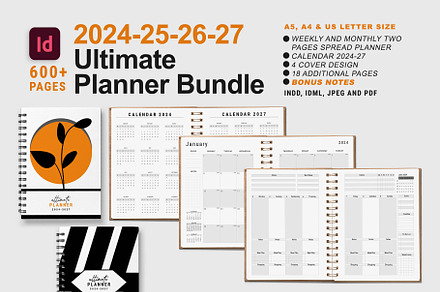 2024-2027 Ultimate Planner Bundle, a Stationery Template by MNT-Creator