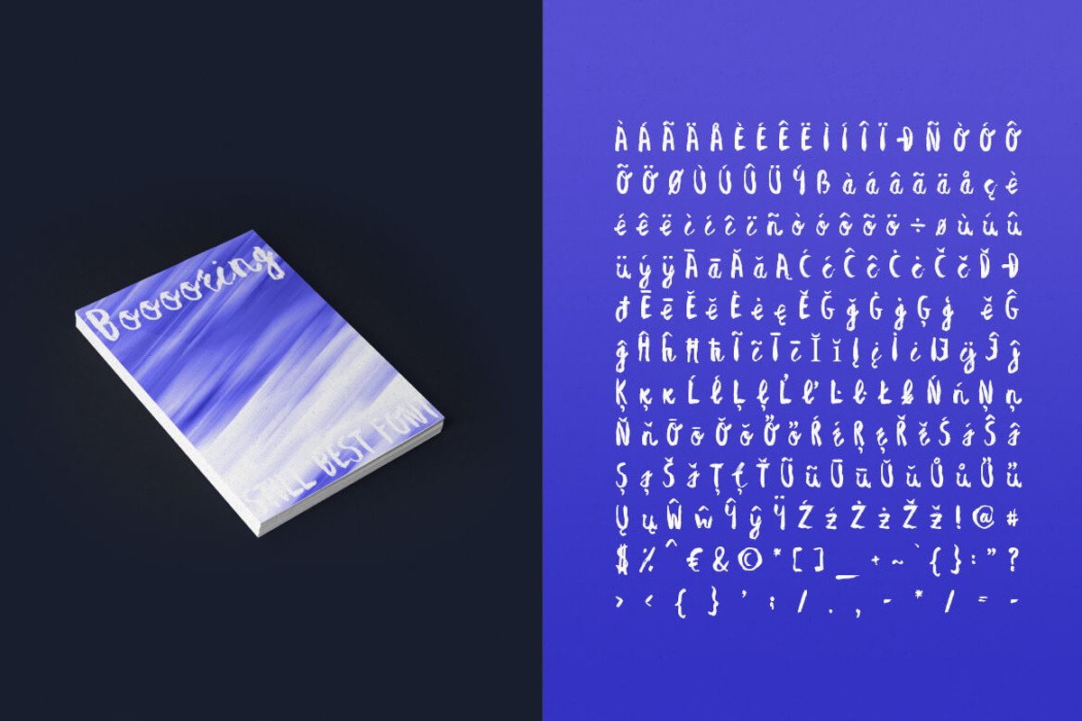 Avene PRO Brush Font preview 3