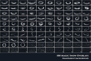 100 Magic Snow Overlays