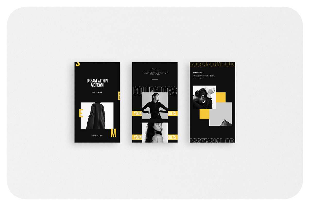 GREY Instagram Stories, a Social Media Template by Aprilea (Photo 2 of 7)