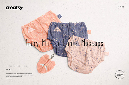 Baby Muslin Pants Mockup Set, a Bottom Mockup by creatsy5