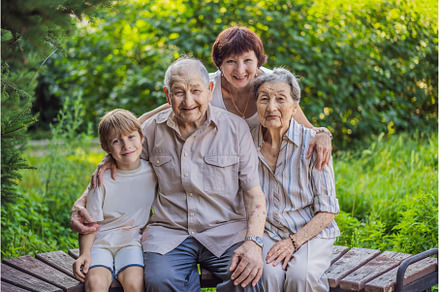Four generations of family spend, a Person Photo by Elizaveta Galitskaya