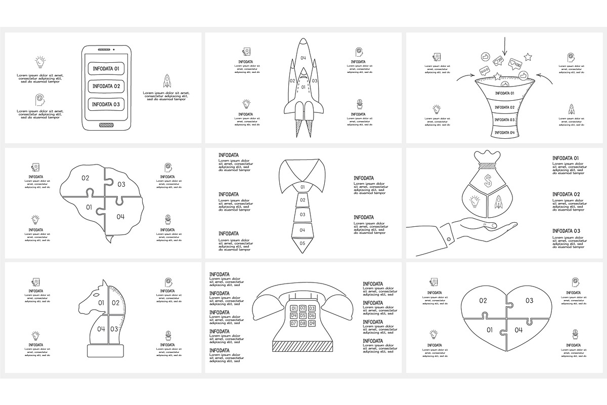 Set Doodle Presentation Canva, a Presentation Template by Infographics project (Photo 9 of 16)