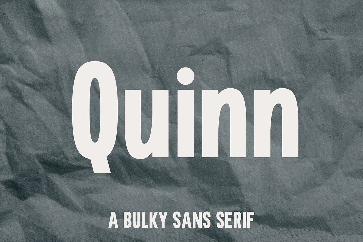 Quinn | A Bulky Sans Serif, a Sans Serif Font by Emalee Roth (Photo 1 of 6)
