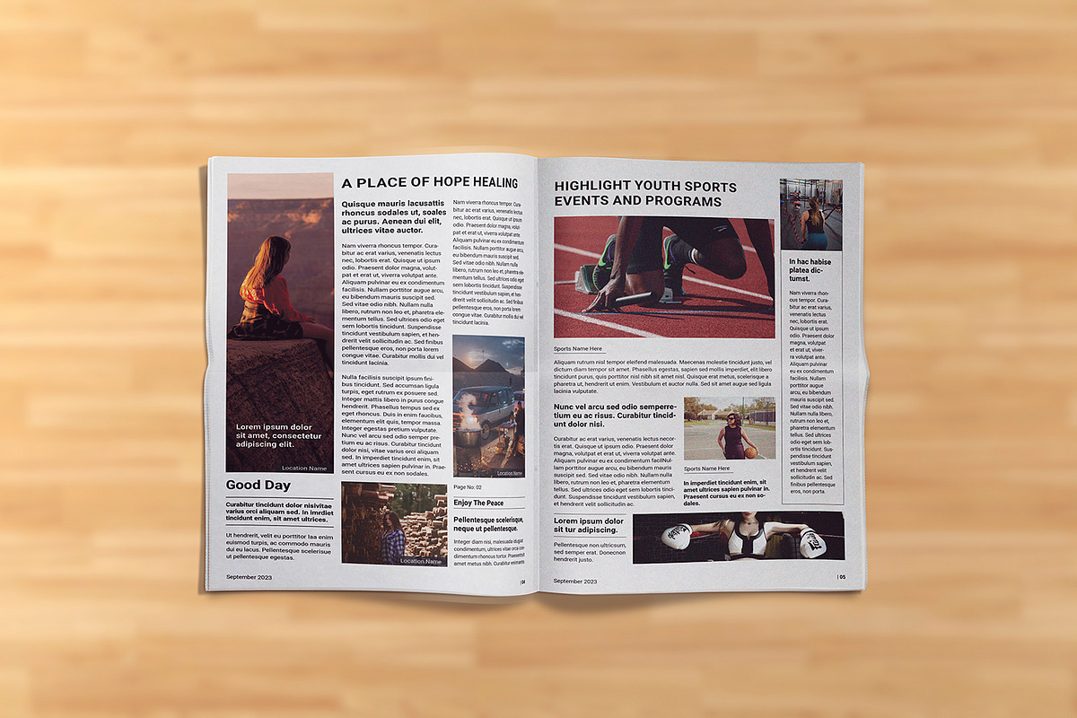 8 Page Newspaper Template, a Stationery Template by retrographix (Photo 4 of 7)