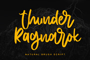 Thunder Ragnarok, a Script Font by Letterara (Thumbnail 1 of 8)