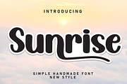 Sunrise | Script Font, a Script Font by Scratchones (Thumbnail 1 of 9)