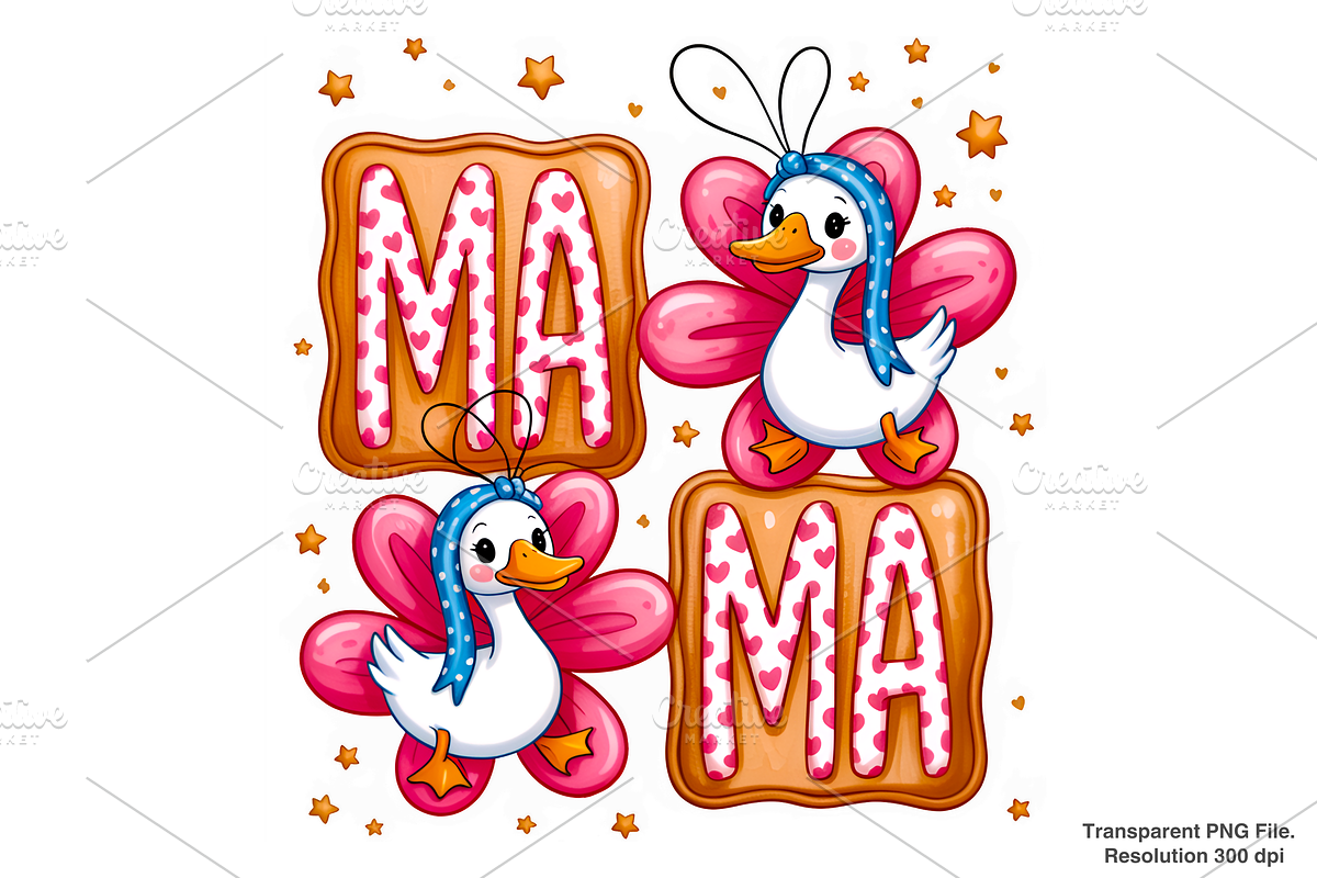 Floral Mama Goose PNG, a Graphic by Clipart Bloom (Photo 1 of 2)
