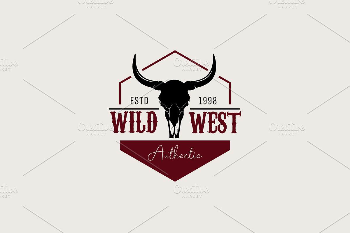 Wild west texas logo illustration, a Branding & Logo Template by Dyn Studio